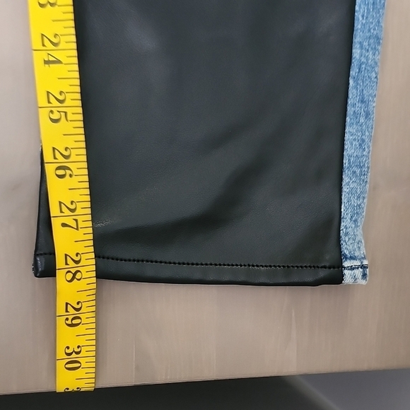 REVOLVE JONATHAN SIMKHAI STANDARD The River faux leather straight leg jeans - Picture 14 of 14